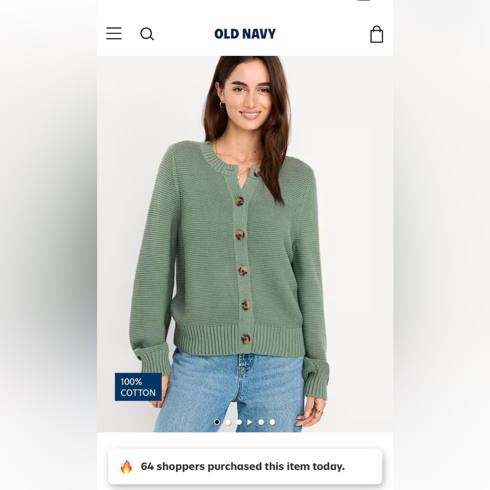 Old Navy Women's Olive Cardigan